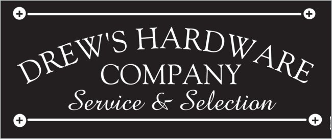 Drew's Hardware Company: Service and selection